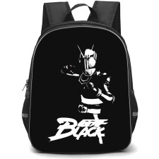 Kamen Rider Black Backpack StudentPack - Black And White Portrait