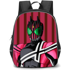 Kamen Rider Decade Backpack StudentPack - Decade Portrait In Brown Pink Stripe Background