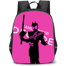 Kamen Rider Decade Backpack StudentPack - Decade Silhouette Portrait In Pink Background