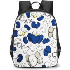 Kaws School Backpack StudentPack - Blue BFF Pattern Art