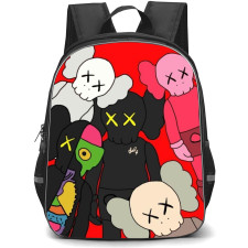 Kaws School Backpack StudentPack - Kaws Companions Red Background