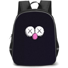 Kaws School Backpack StudentPack - Eyes In Black Background