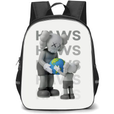 Kaws School Backpack StudentPack - Holding Earth Kaws Pattern Art Background