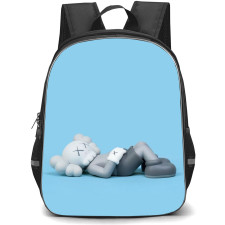 Kaws School Backpack StudentPack - Lying Down Blue Background