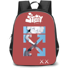 Kaws School Backpack StudentPack - STUSSY Red Background