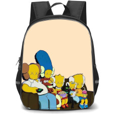 Kaws School Backpack StudentPack - Simpsons Characters Sitting On Couch