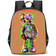 Kaws School Backpack StudentPack - Standing Pop Art Pattern Art Background