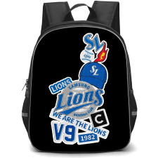 KBO Samsung Lions Backpack School Bag StudentPack - Samsung Lions Vintage Patch Collage Poster