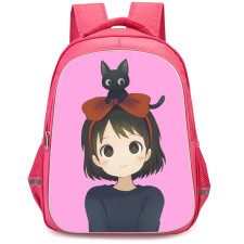 Kiki's Delivery Service Backpack StudentPack - Kiki's Delivery Service Jiji Sitting On Kiki's Head Poster