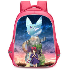 Kiki's Delivery Service Kiki Backpack StudentPack - Kiki Faceless Standing On Jiji's shape Poster