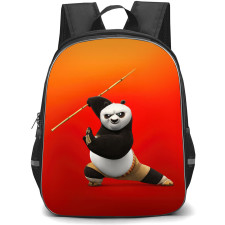 Kung Fu Panda Po Backpack StudentPack - Po Signature Posture On Red Background