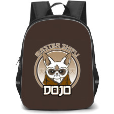 Kung Fu Panda Master Shifu Backpack StudentPack - Master Shifu Dojo Sticker Brown Background