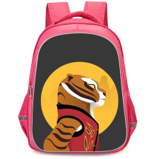 Kung Fu Panda Tigress Backpack StudentPack - Tigress Side Portrait Illustration On Yellow Sun