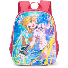 Kagamine Rin & Len Backpack StudentPack - Kagamine Rin & Len Kagamine Rin Portrait Pixel Background