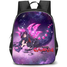 Kaiju Girl Caramelise Kuroe Akaishi Backpack School Bag StudentPack - Kuroe Akaishi Cosmic Fantasy Purple Sky Anime Scene