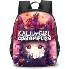 Kaiju Girl Caramelise Kuroe Akaishi Backpack School Bag StudentPack - Kuroe Akaishi Giant Kaiju Monster City Anime Art Poster