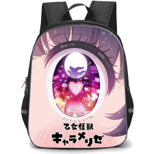 Kaiju Girl Caramelise Kuroe Akaishi Backpack School Bag StudentPack - Kuroe Akaishi Magical Eye Closeup Purple Fantasy Poster