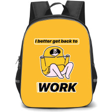 Ketnipz Backpack StudentPack - Ketnipz I Better Get Back To Work Cartoon Art Sticker