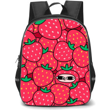 Ketnipz Backpack StudentPack - Ketnipz Inside The Strawberry Seamless Pattern Art Poster