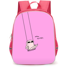 Ketnipz Backpack StudentPack - Ketnipz Keep Swingin Minimalist Art On Pink Background