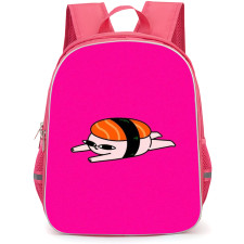 Ketnipz Backpack StudentPack - Ketnipz Sushi Foating On Pink Background