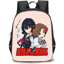 Kill La Kill Backpack StudentPack - Kill La Kill Mako Mankanshoku And Ryuko Matoi Sticker On Pink Background