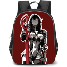 Kill La Kill Ryuko Matoi Backpack StudentPack - Kill La Kill Ryuko Matoi Standing Grayscale Sticker On Red Background