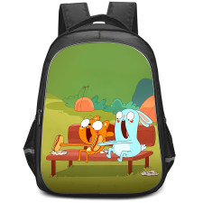 Kiff Backpack StudentPack - Kiff And Barry Buns Eating Sanwich Sitting On A Bench