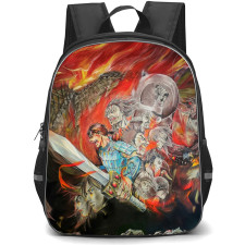 Kingdom Backpack School Bag StudentPack - Kingdom Characters War Fighting Brush Art Poster