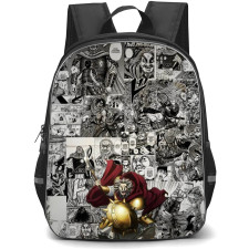 Kingdom Duke Hyou Backpack School Bag StudentPack - Duke Hyou Fighting Stance Portrait Comic Background