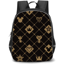 Kingdom Hearts Backpack StudentPack - Heart Crown Pattern Art