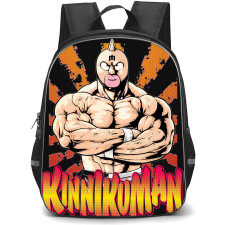Kinikuman Backpack StudentPack - Kinikuman Retro Illustration Art On Black Background