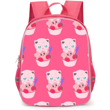 Kirby Backpack StudentPack - Kirby Crossover Clefairy Pattern Art