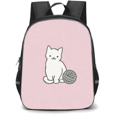 Kittybunnyponys Backpack School Bag StudentPack - Kittybunnyponys Kitty And Yarn Poster