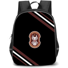 Athletic Dragon Blanc Backpack School Bag StudentPack - Athletic Dragon Blanc Large Logo With Stripe