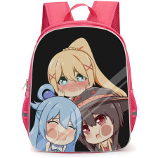 KonoSuba Backpack StudentPack - Character Chibi Art Black Background