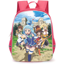 KonoSuba Backpack StudentPack - Characters Run From Castle Portrait