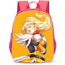 KonoSuba Darkness Backpack StudentPack - Darkness Minimalist Yellow Background