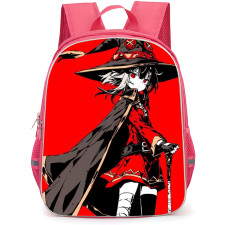 KonoSuba Megumin Backpack StudentPack - Megumin Red Pop Art Portrait