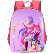 K-Pop Demon Hunters Backpack StudentPack - Character Illustration Art Cartoon Art Weapon Purple Huntrix