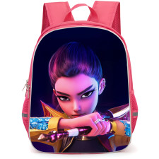Kpop Demon Hunters Rumi Backpack School Bag StudentPack - Kpop Demon Hunters Rumi Holds Saingeom Black Background