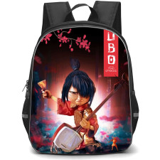 Kubo and the two strings Backpack StudentPack - Kubo Holding Guitar Illustration