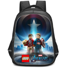 LEGO Marvel Avengers Captain America Backpack StudentPack - Captain America And Iron Man Double Heroes Poster