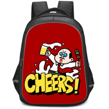 Lines Friends Boss Backpack StudentPack - Boss Cheers On Red Background