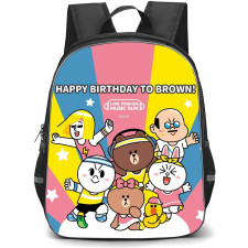 Lines Friends Brown Backpack StudentPack - Brown Happy Birthday To Brown Poster