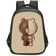 Lines Friends Brown Backpack StudentPack - Brown Mighty Jaxx XXRAY PLUS Brown