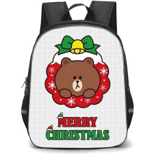 Lines Friends Brown Backpack StudentPack - Brown Merry Christmas Poster