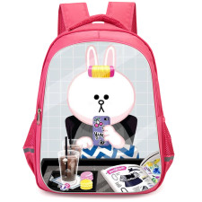 Lines Friends Cony Backpack StudentPack - Cony Taking a Mirror Pic