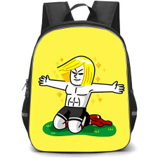 Lines Friends James Backpack StudentPack - James Celebrating On Yellow Background