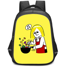 Lines Friends James Backpack StudentPack - James Cooking Yellow Background